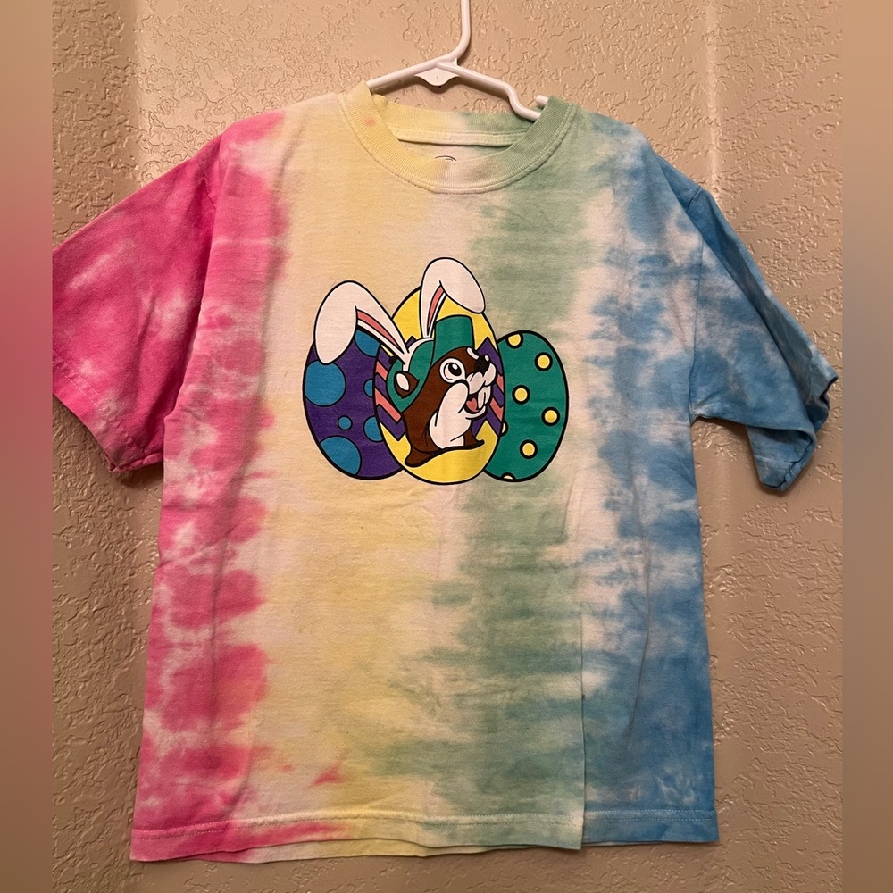 Buc-ees Youth Medium Easter Tie-Dye T-shirt, Preloved